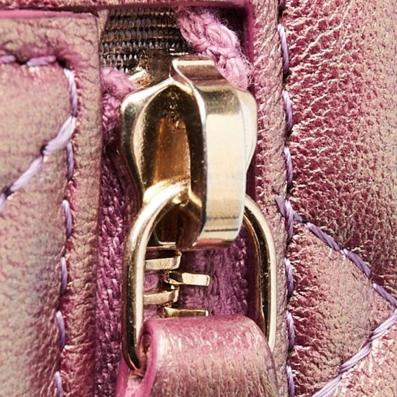 Chanel Iridescent Purple Quilted Lambskin Leather Mini WOC Clutch Bag - Picture 4 of 12